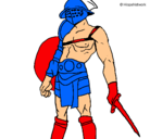 Dibujo Gladiador pintado por anderson