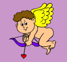 Dibujo Cupido pintado por hanna