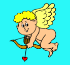 Dibujo Cupido pintado por emma