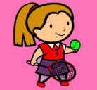 Dibujo Chica tenista pintado por lidia