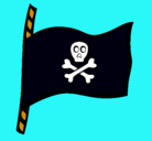 Dibujo Bandera pirata pintado por AITORCORCUERA