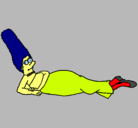 Dibujo Marge pintado por JUAN