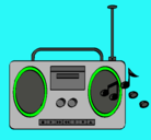 Dibujo Radio cassette 2 pintado por fabrizioygino