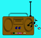 Dibujo Radio cassette 2 pintado por guitarron