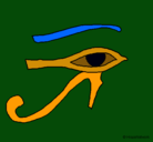 Dibujo Ojo Horus pintado por achecais