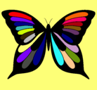Dibujo Mariposa pintado por multicolor