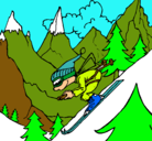 Dibujo Esquiador pintado por PAU