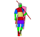 Dibujo Soldado romano pintado por cabamoustro