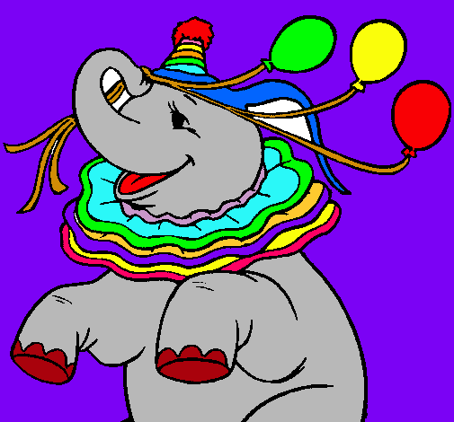 Elefante con 3 globos