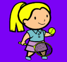 Dibujo Chica tenista pintado por SmP
