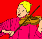 Dibujo Violinista pintado por guillermo