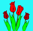 Dibujo Tulipanes pintado por gra