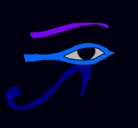 Dibujo Ojo Horus pintado por pifu