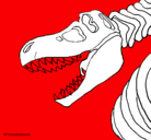 Dibujo Esqueleto tiranosaurio rex pintado por raiman