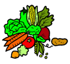 Dibujo verduras pintado por simon