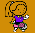 Dibujo Chica tenista pintado por titia