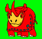 Dibujo Rinoceronte pintado por pedro