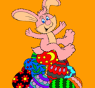 Dibujo Conejo de Pascua pintado por MYRIAM