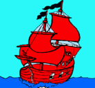 Dibujo Barco pintado por oskar