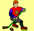 Dibujo Jugador de hockey sobre hielo pintado por JUAN