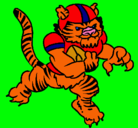 Dibujo Jugador tigre pintado por sonic