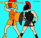 Dibujo Lucha de gladiadores pintado por CLARA