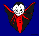 Dibujo Vampiro terrorífico pintado por monikarubyfidelocas