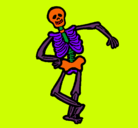 Dibujo Esqueleto contento pintado por STEFANY