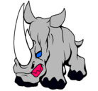 Dibujo Rinoceronte II pintado por REGINAC