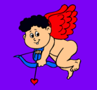 Dibujo Cupido pintado por orlandi