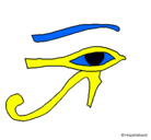 Dibujo Ojo Horus pintado por osmar