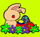 Dibujo Conejito de pascua pintado por diego903