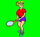 Dibujo Chica tenista pintado por maite1162