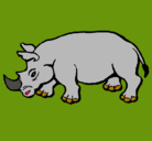 Dibujo Rinoceronte pintado por rhino