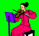 Dibujo Dama violinista pintado por angie