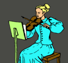 Dibujo Dama violinista pintado por maria