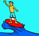 Dibujo Surfista pintado por dora