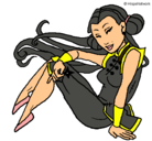 Dibujo Princesa ninja pintado por Aldara