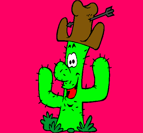 Cactus con sombrero