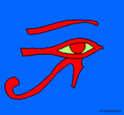 Dibujo Ojo Horus pintado por raiman