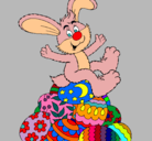 Dibujo Conejo de Pascua pintado por stefany