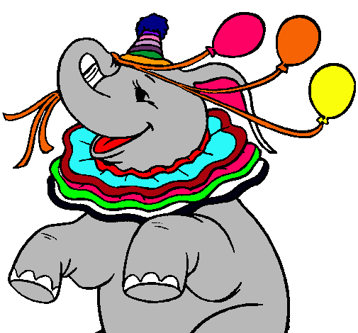 Elefante con 3 globos