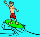 Dibujo Surfista pintado por shaktigonzalez