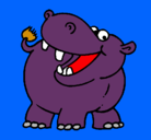 Dibujo Hipopótamo pintado por juancarlos