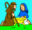 Dibujo Adoran al niño Jesús pintado por guidosemenza