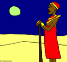 Dibujo Massai pintado por paula