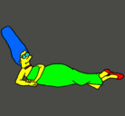 Dibujo Marge pintado por rafael