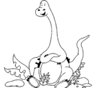 Dibujo Diplodocus sentado pintado por ELISEO