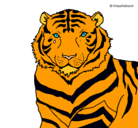 Dibujo Tigre pintado por Pepa