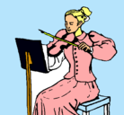 Dibujo Dama violinista pintado por nayra